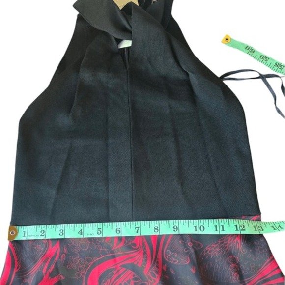 Ted Baker NWT Rosieo Mixed Media Halter Midi Dress Red Black‎ Ted Size 1 / US 2 - Picture 12 of 12
